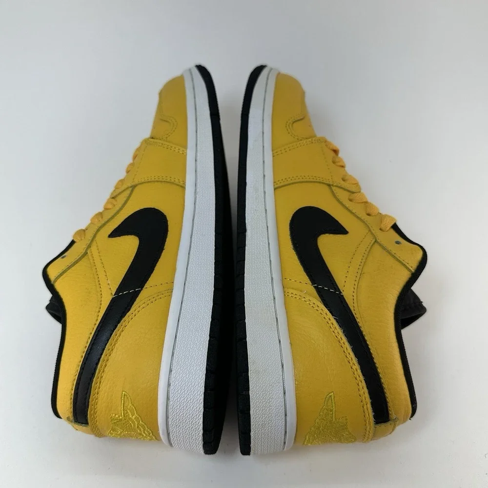 Nike Air Jordan 1 Low University Gold Black White 553558-700 Men's Size 9